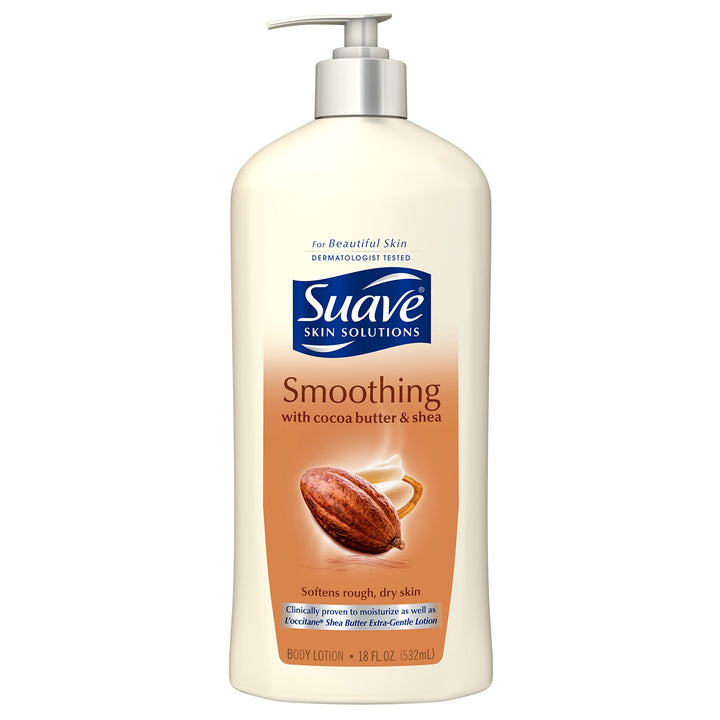 Suave Skin Solutions Body Lotion, Cocoa Butter & Shea, 18 oz (Presentation Varies)