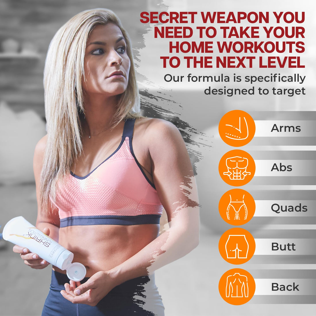 Shrink Toning Lotion - Heat Activated Cellulite Cream and Firming Body Lotion for Women and Men - Body Cream for Stomach, Tummy, and Body - with Caffeine, Vitamin E, Skin Tightening Body Cream (8oz)