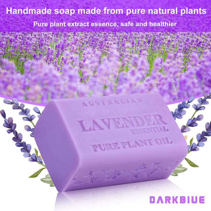 Darkblue-Australian natural soap bar:bath soap bars;body soap bars;great scent(fragrance smell);cleansing well;skin feeling soft;wash hair;shea moisture soap bars;lavender bar soap(Essential Lavender)