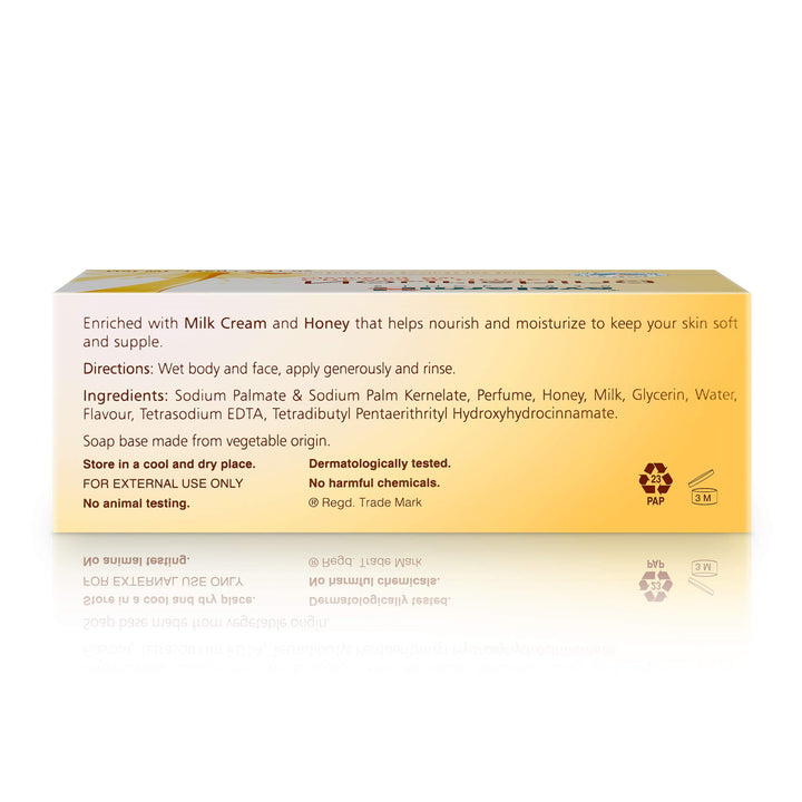 Himalaya Nourishing Cream & Honey Cleansing Bar, Face and Body Soap for Soft Skin, 4.41 oz, 12 Pack