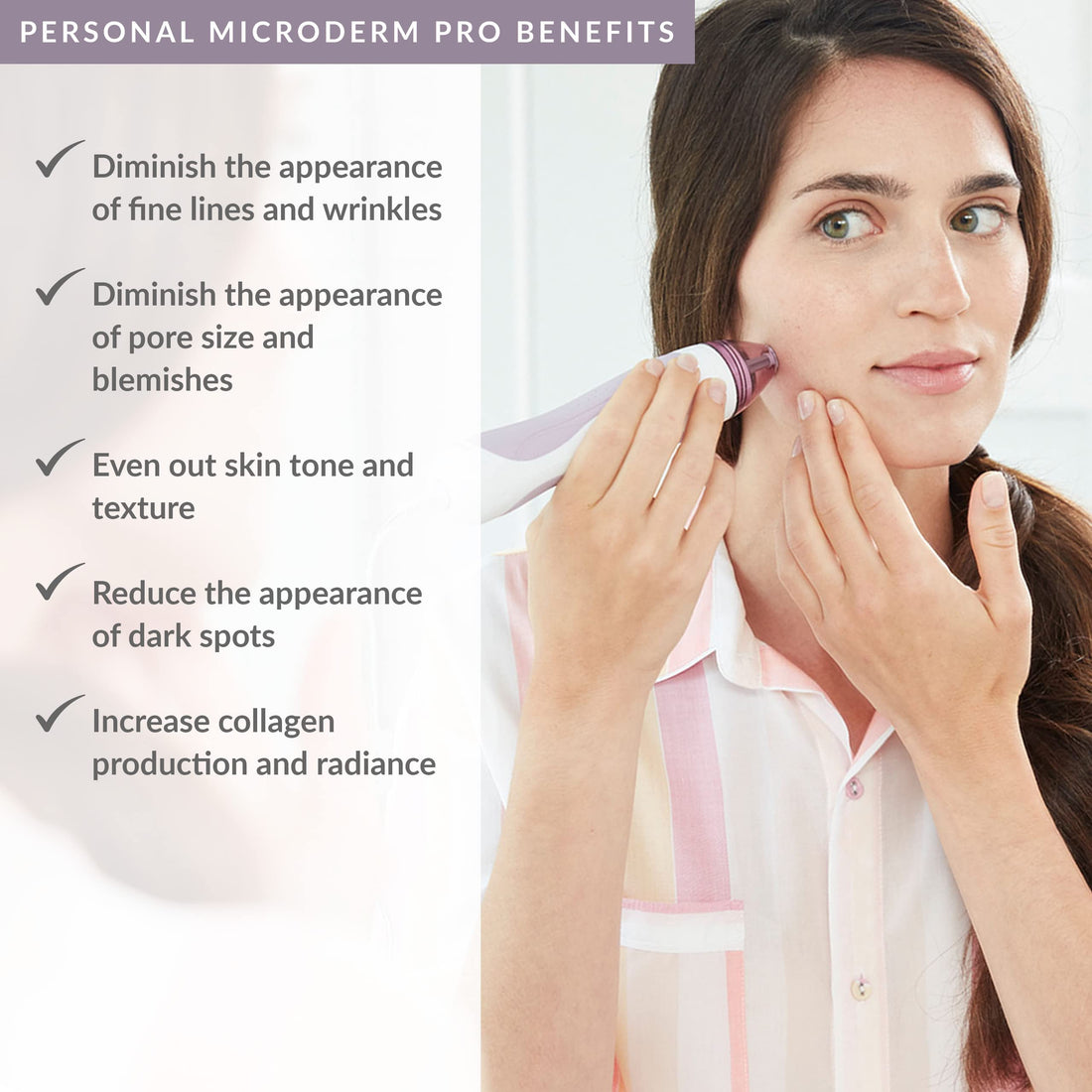 PMD Personal Microderm Pro - At-Home Microdermabrasion Machine with Kit for Face & Body - Exfoliating Crystals and Vacuum Suction for Fresh and Radiant Skin - High & Low Speed Options