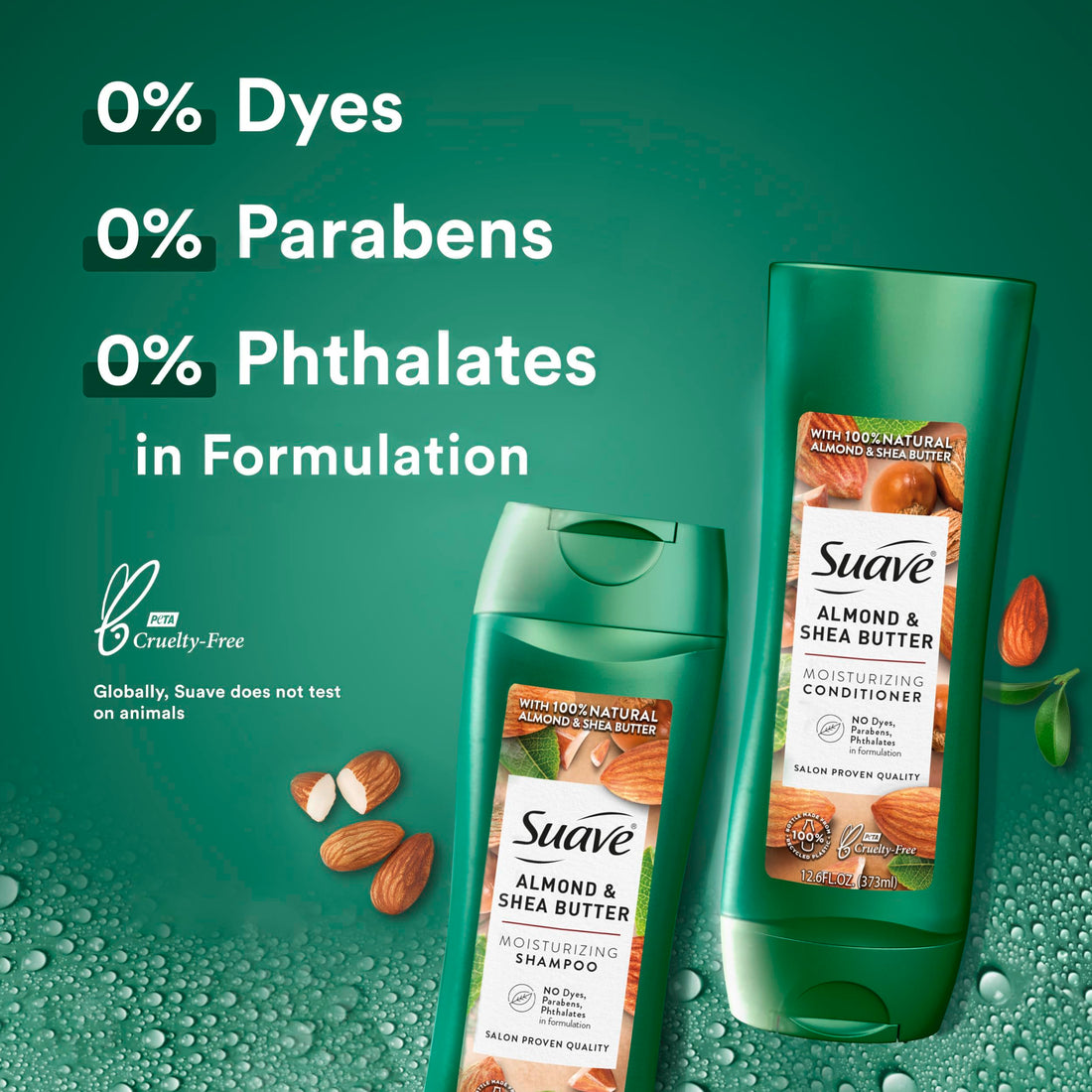 Suave Professionals Shampoo and Conditioner Set 12.6 Oz Ea. (Almond and Shea Butter)