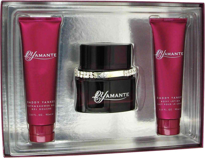 Daddy Yankee Dyamante for Women Gift Set - 3.4 oz EDP Spray + 3.0 oz Body Lotion + 3.0 oz Shower Gel