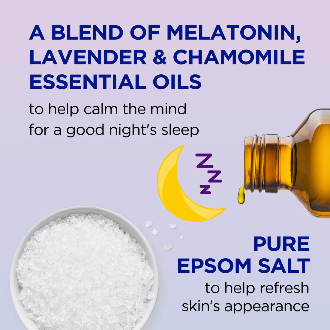 Dr Teal's Sleep Blend Cozy Wellness Bundle, Melatonin, Lavender and Chamomile, 4 Pieces