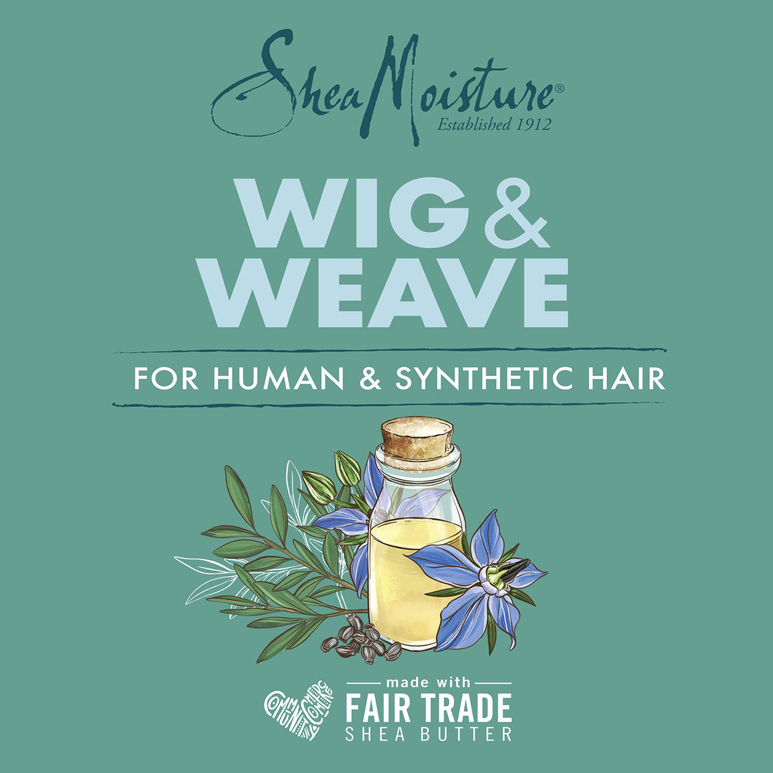 SheaMoisture Bonding Glue Hair Cream for Wig and Weave, Tea Tree and Borage Seed Water-based Hair Product, 6.3 Ounce