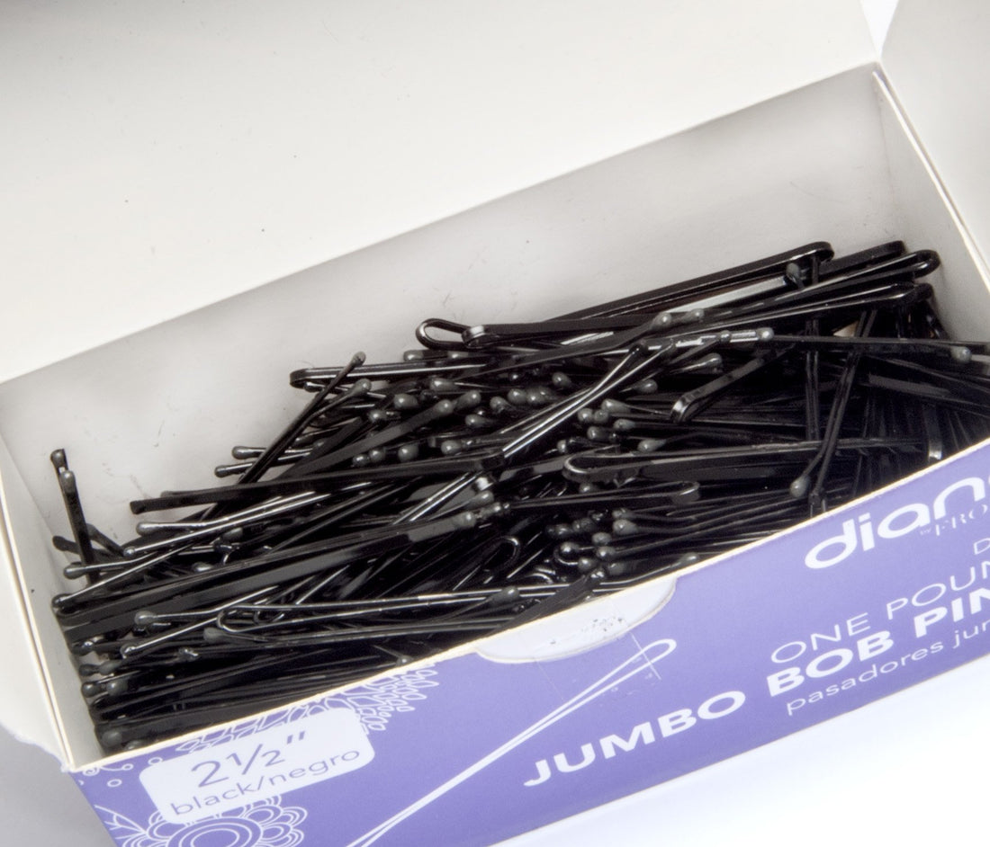 Diane Jumbo Bob Pins, 2.5 Inch, Black, 1 Pound, D492