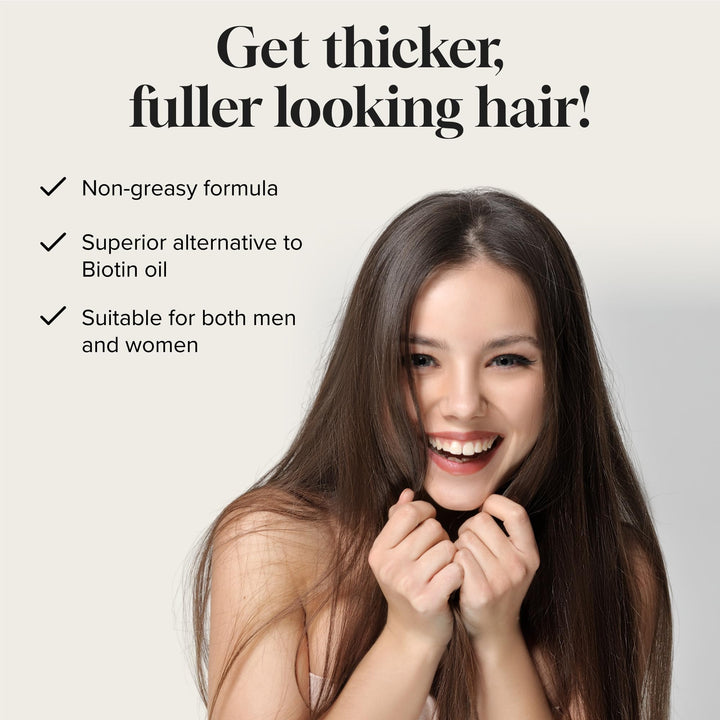 Biotin Hair Growth Serum Advanced Topical Formula To Help Grow Healthy, Strong Hair Suitable for Men and Women of All Hair Types Hair Loss Support By Pureauty Naturals 2 Fl Oz (Pack of 1)