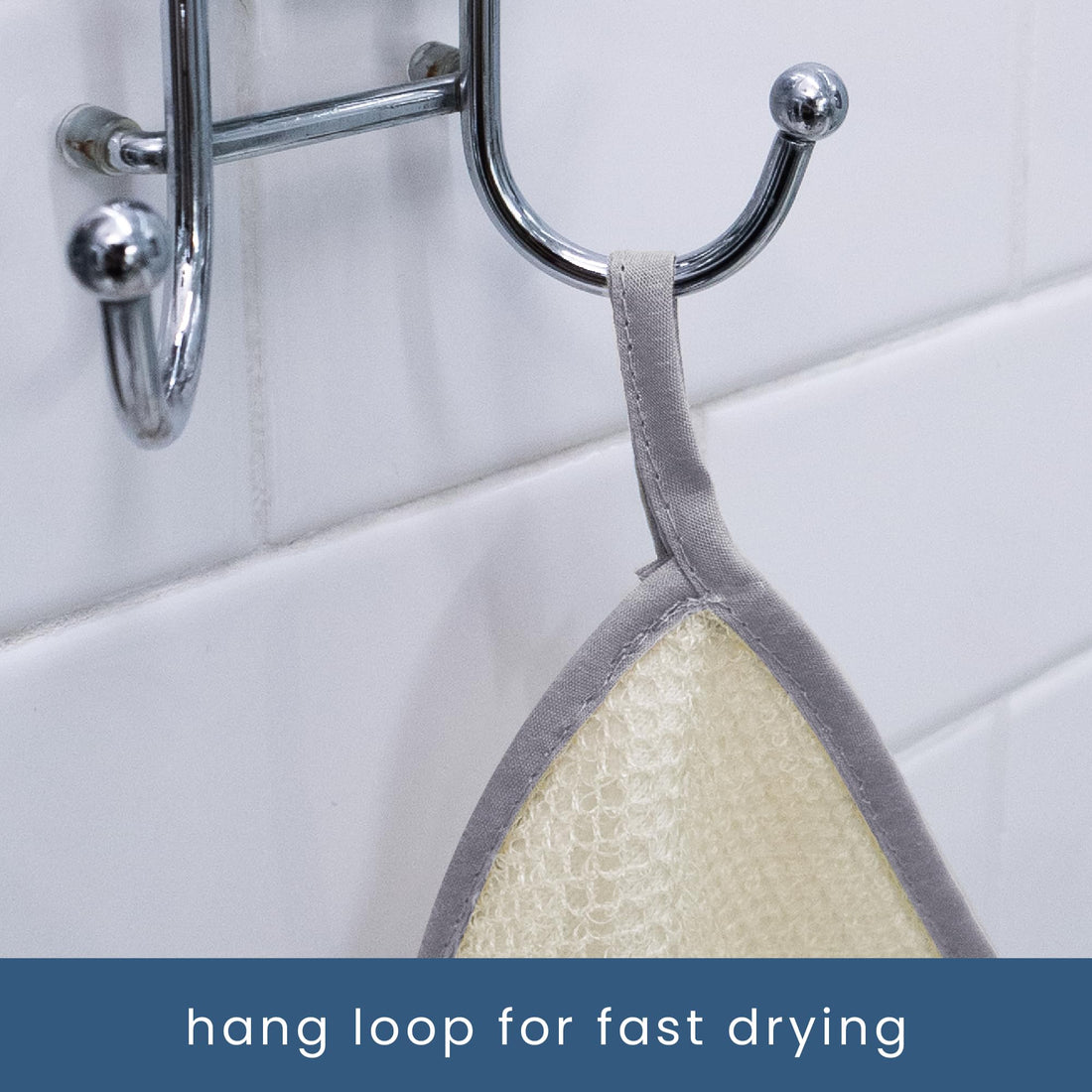 S&T INC. Exfoliating Washcloths, Dual Sided for Face and Body Scrub Towel, 9.9 Inch x 9.9 Inch, Grey, 3 Pack