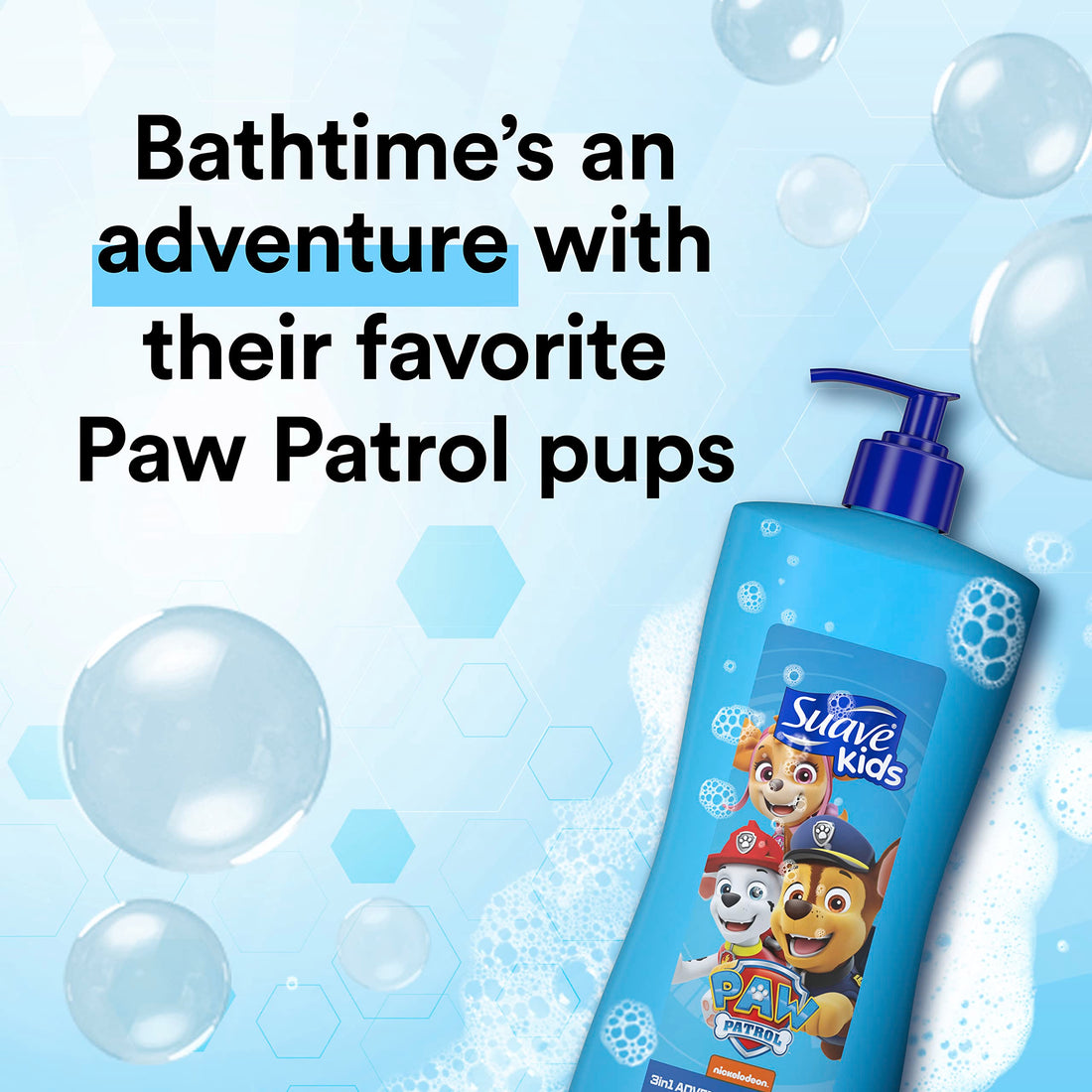 Suave Kids 3 n1 Body Wash & Shampoo Paw Patrol 28 oz(Pack of 4)