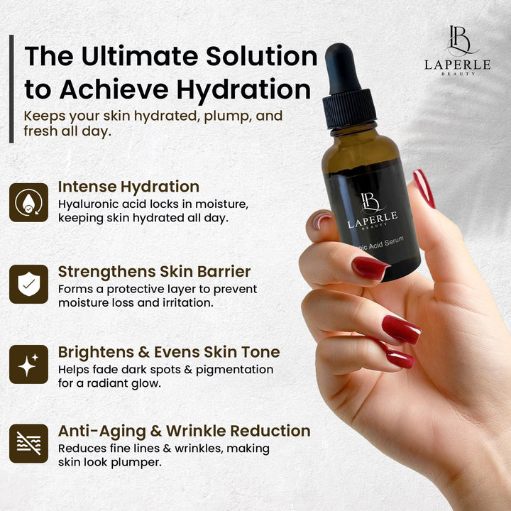 Hyaluronic Acid Serum 1 fl oz | Hyaluronic Acid Serum for Face | Hyaluronic Acid Serum For Face, Glow, Firming, Hydrating, Dry Skin | Suitable for All Skin Types