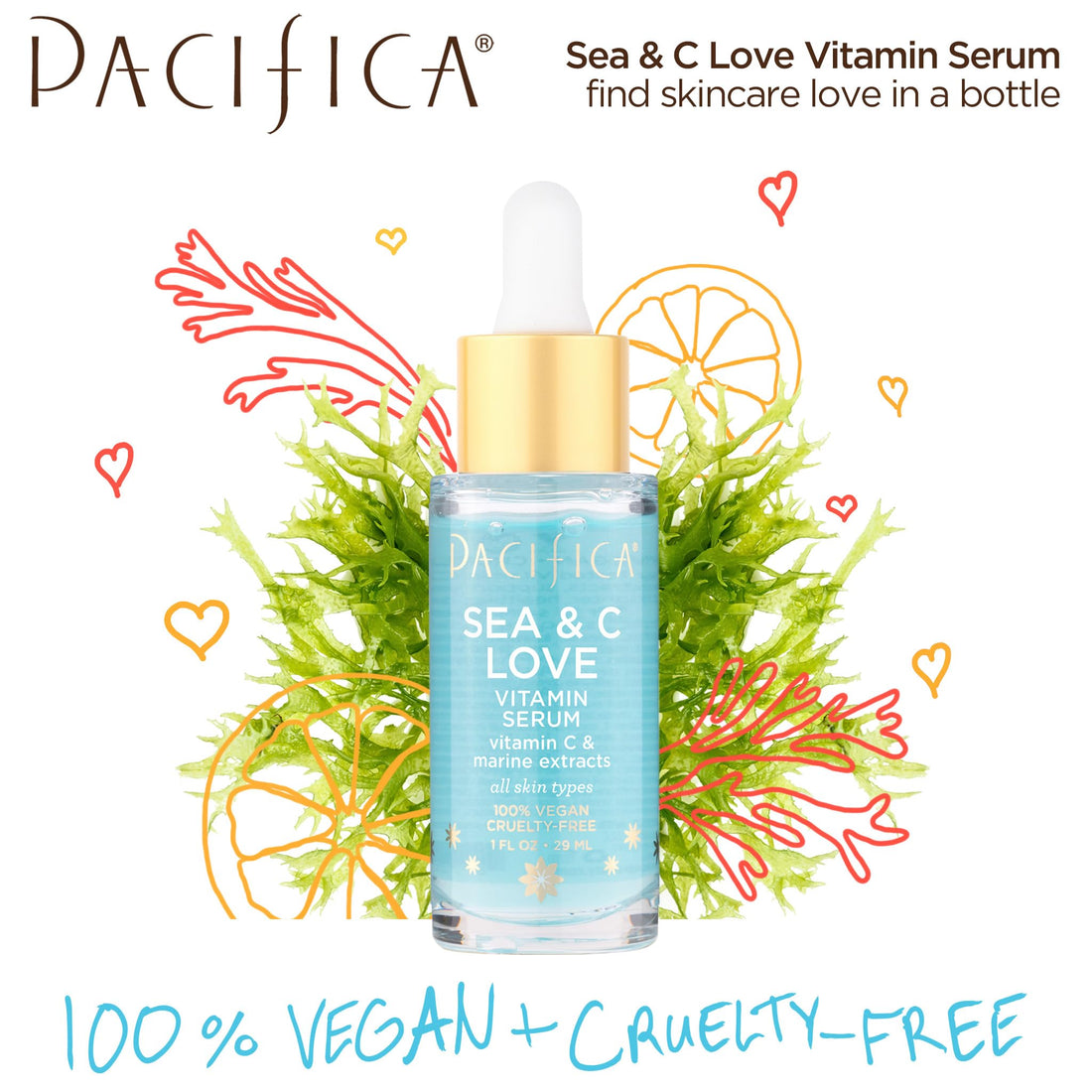 Pacifica Sea & c love vitamin serum, 1 Fl Oz