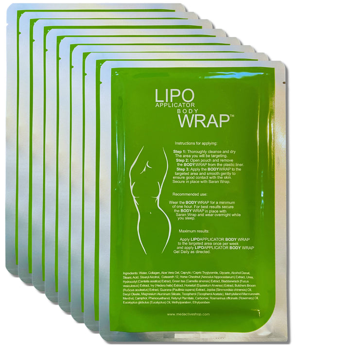 Ultimate Body Wrap Lipo Applicator Wrap 4 Contouring Body Wraps + Defining Conturing Gel