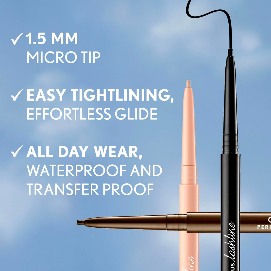 COVERGIRL Perfect Point Plus Lashline, Bright-Eyed Beige, Micro Eye Pencil, Ultra-Precise 1.5 Millimeter Tip, Creamy Gel Formula, Clean & Vegan, Talc-Free, Waterproof, 0.002oz