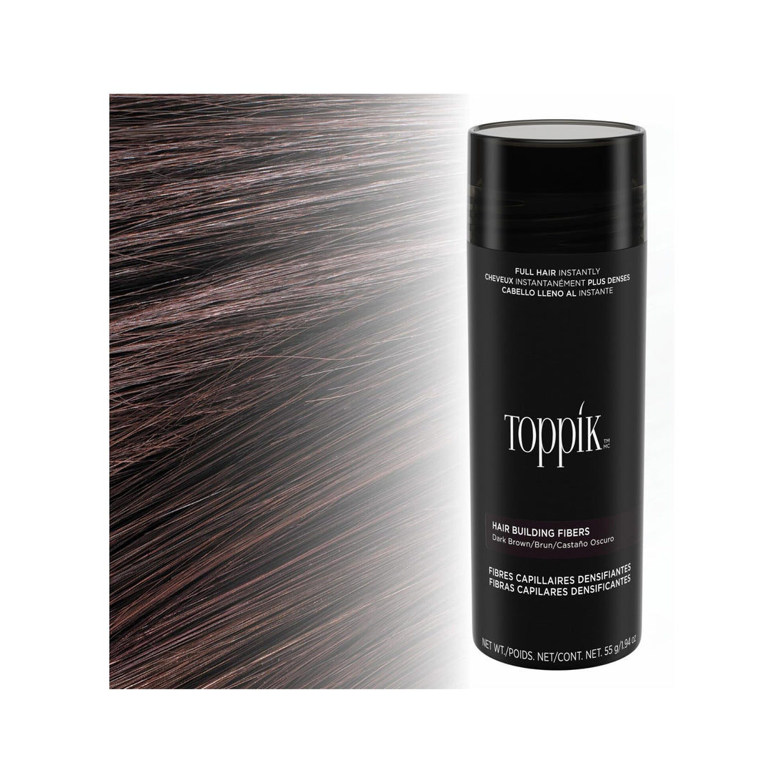 TOPPIK Hair Building Fibers, Medium Blonde, 1.94 oz.