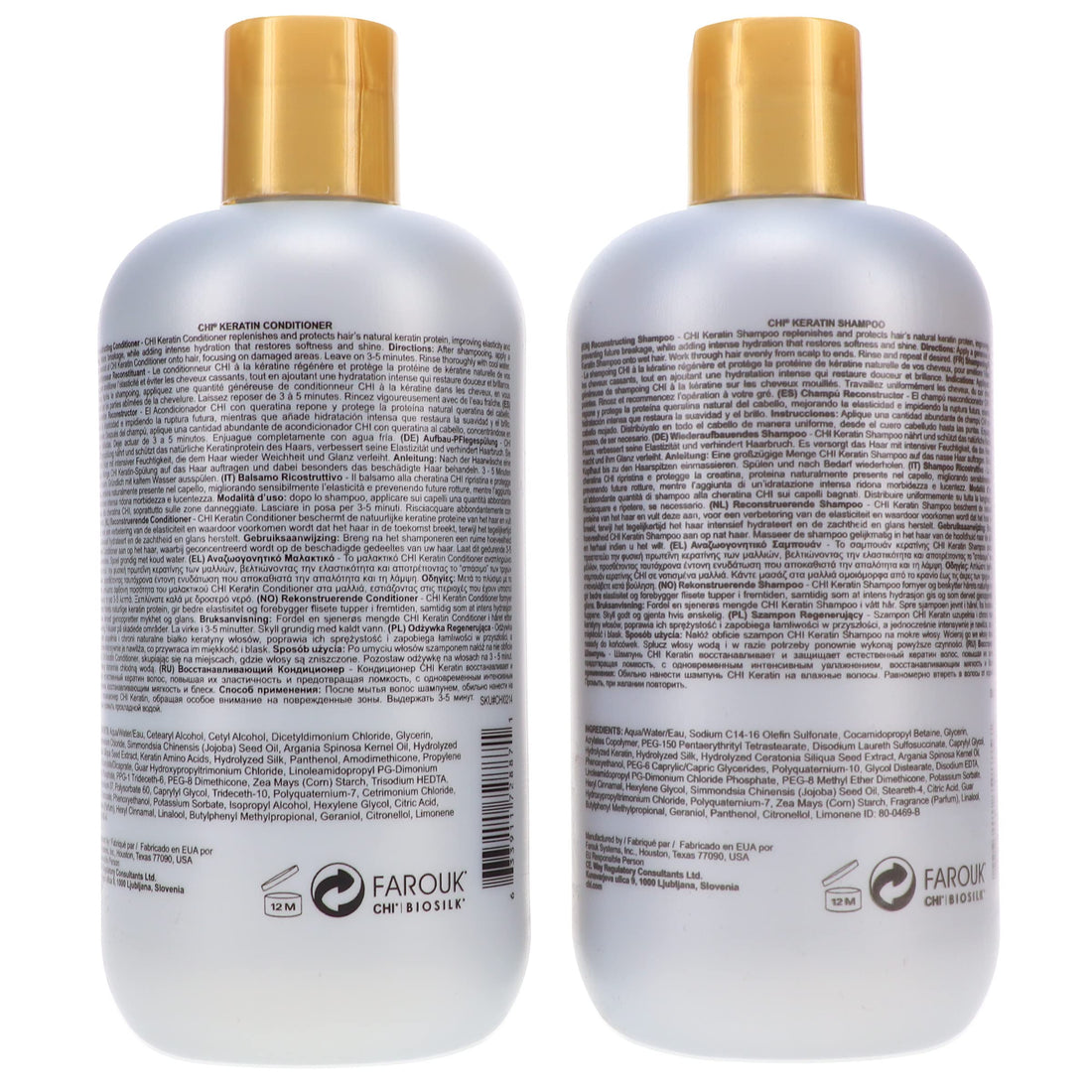 Keratin Reconstructing Shampoo & Conditioner Duo 12oz