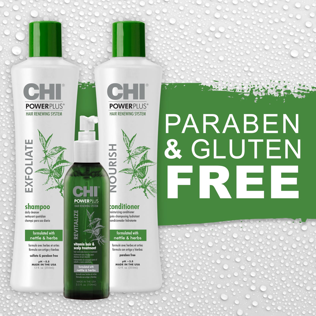 CHI Powerplus Starter Kit with Shampoo, Conditioner and Scalp Treatment