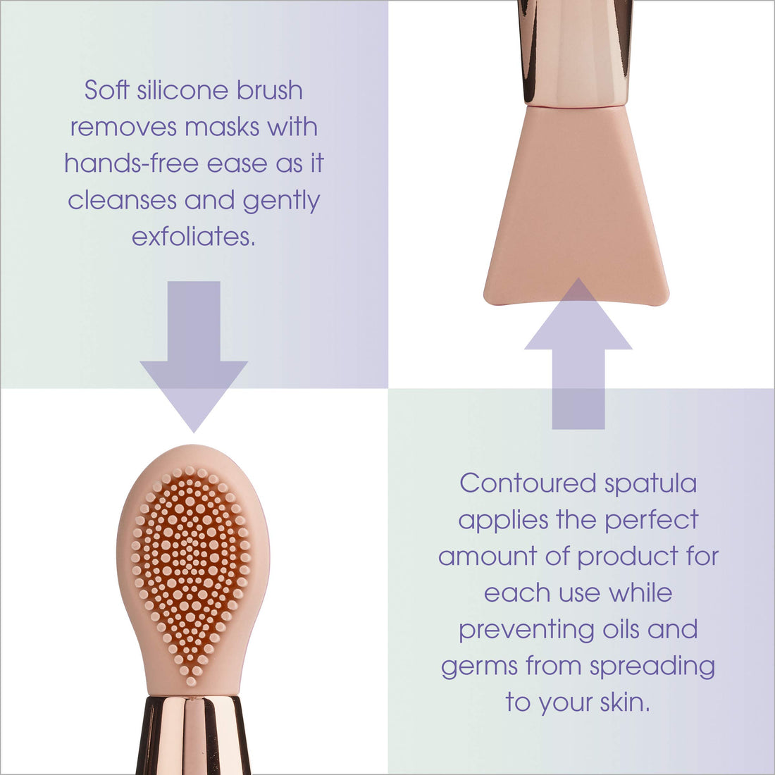 True Glow by Conair Silicone Face Mask Applicator and Remover, All-in-One Tool Blends, Applies and Removes Facial Masks with Gentle Exfoliation