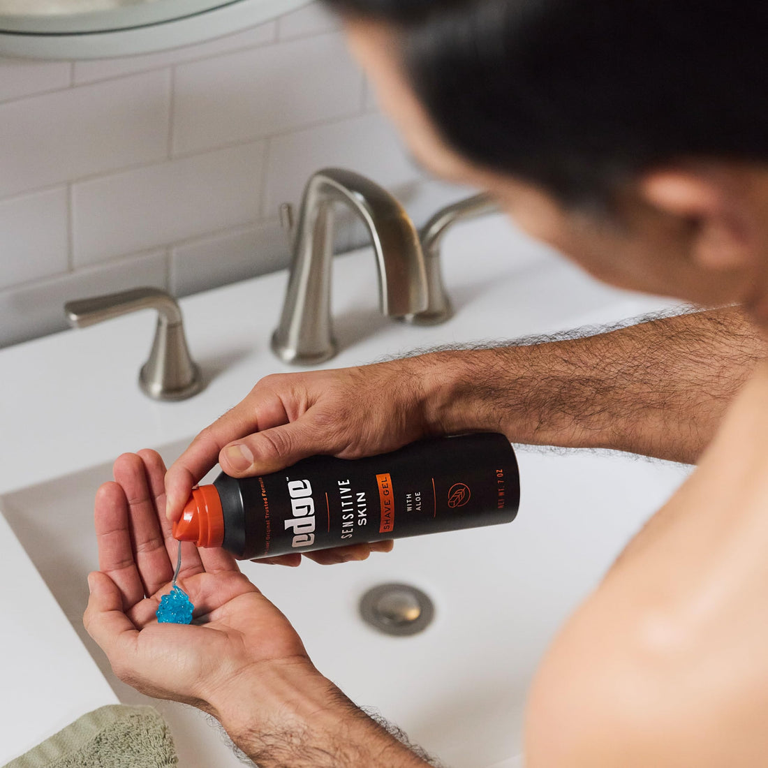 Edge Sensitive Skin Shave Gel of Men 7 Ounce (Pack of 6)