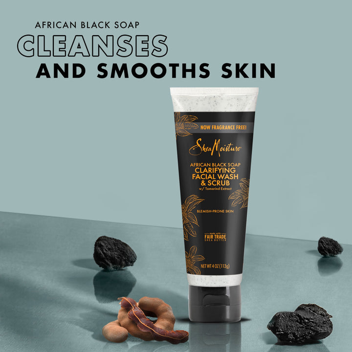 SheaMoisture African Black Soap Problem Facial Wash & Scrub - 4 oz