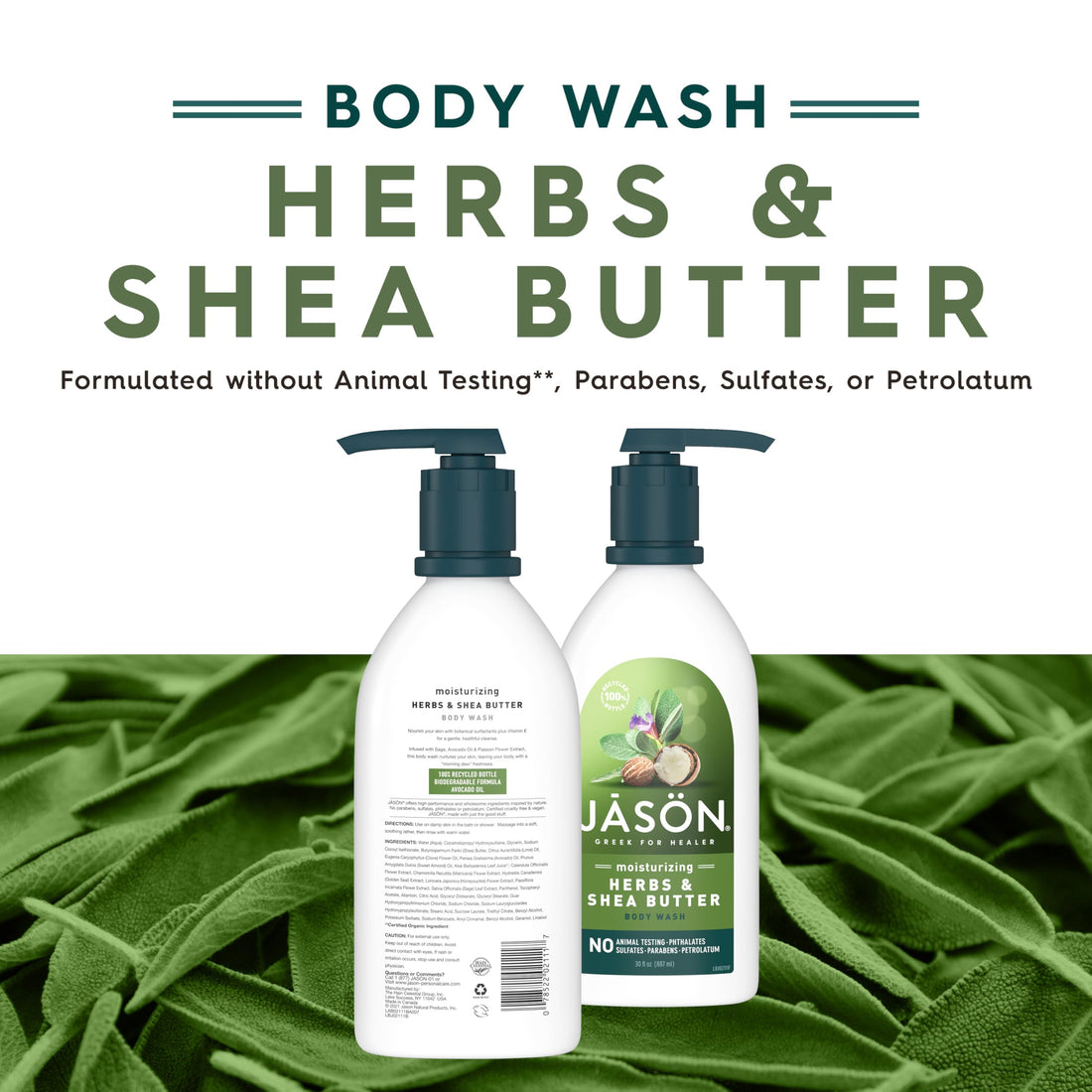 Jason 30 oz Moisturizing Herbs Pure Natural Body Wash