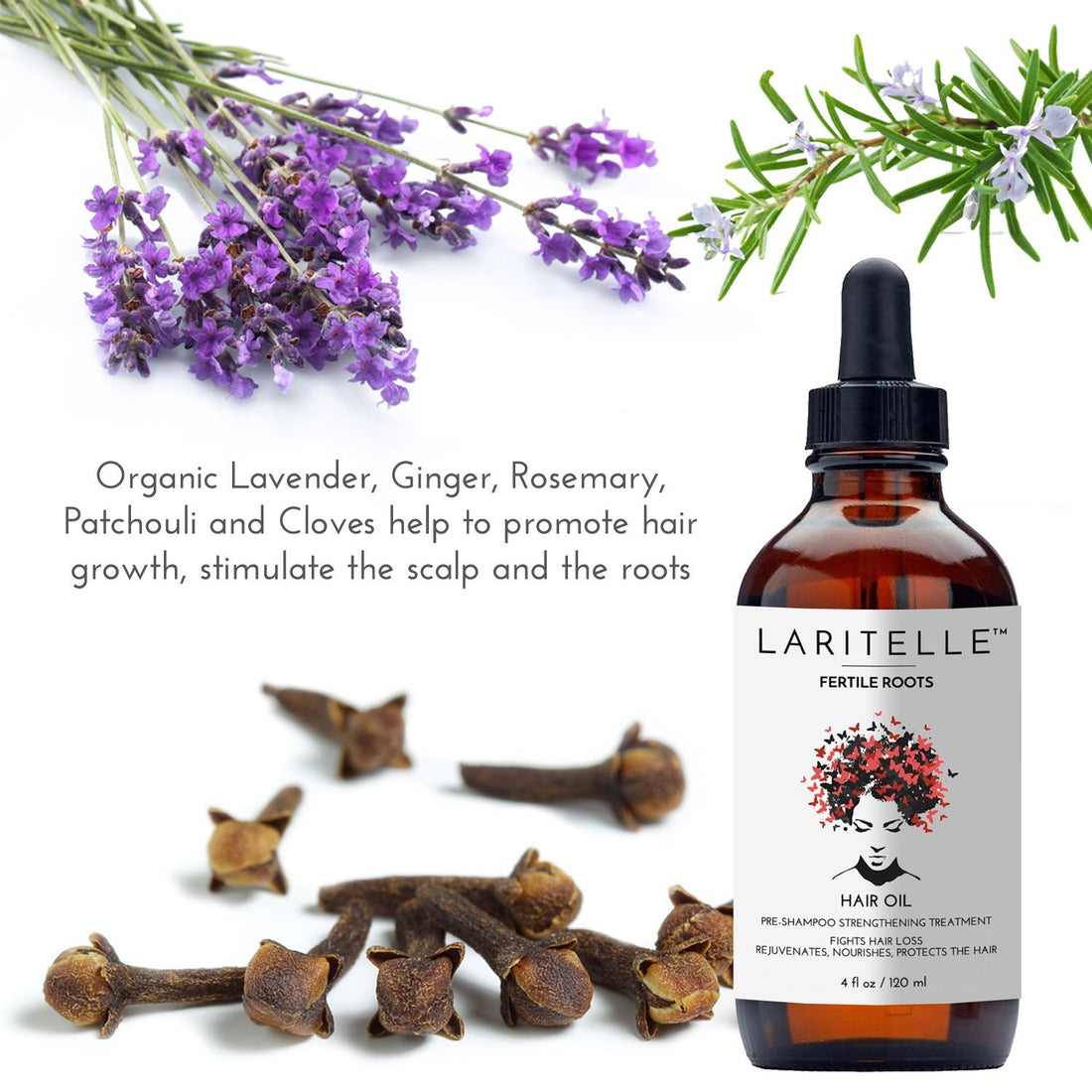 Laritelle Organic Hair Loss Treatment for Men/Women, Fortifying, Strengthening and Rejuvenating Follicle Fuel, Stops Shedding, Promotes New Growth, 4 oz.