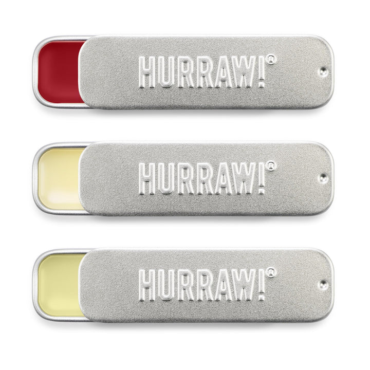 Hurraw! Black Cherry Tinted, Unscented, Moon Night Treatment Lip Balm Slim Slider Tins, 3 Pack Bundle: Organic, Certified Vegan and Cruelty Free All Natural. Bee, Shea, Soy & Palm Free. Made in USA