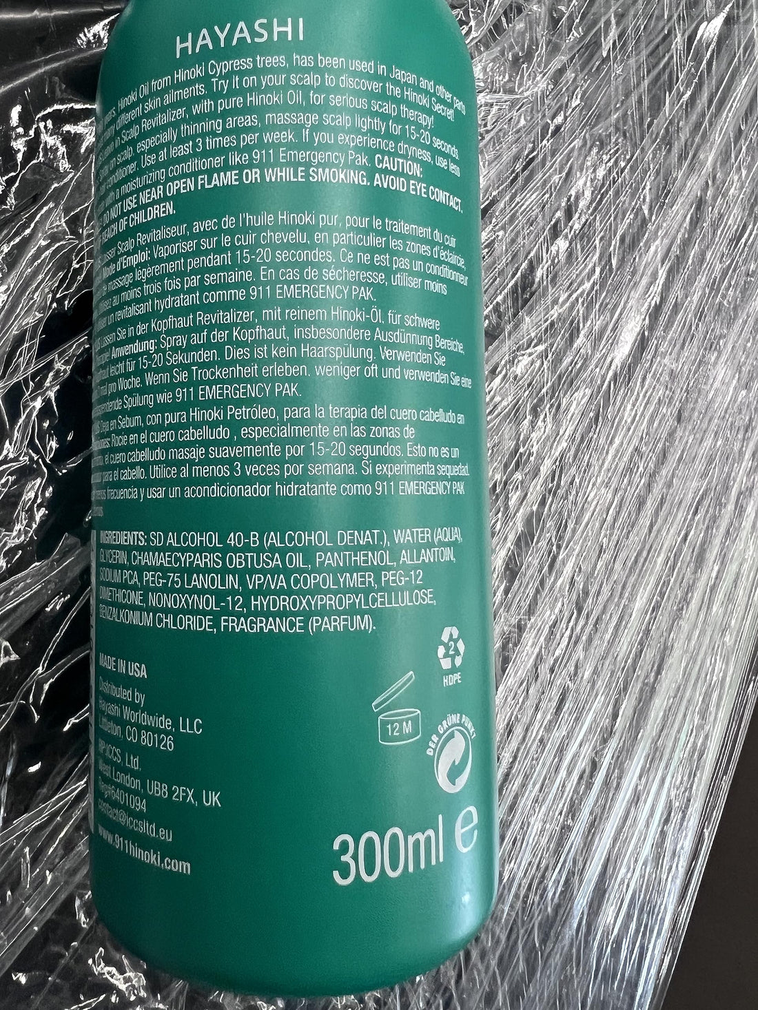 Hayashi System Hinoki Plus for Thinning Hair 10.1oz by Hayashi