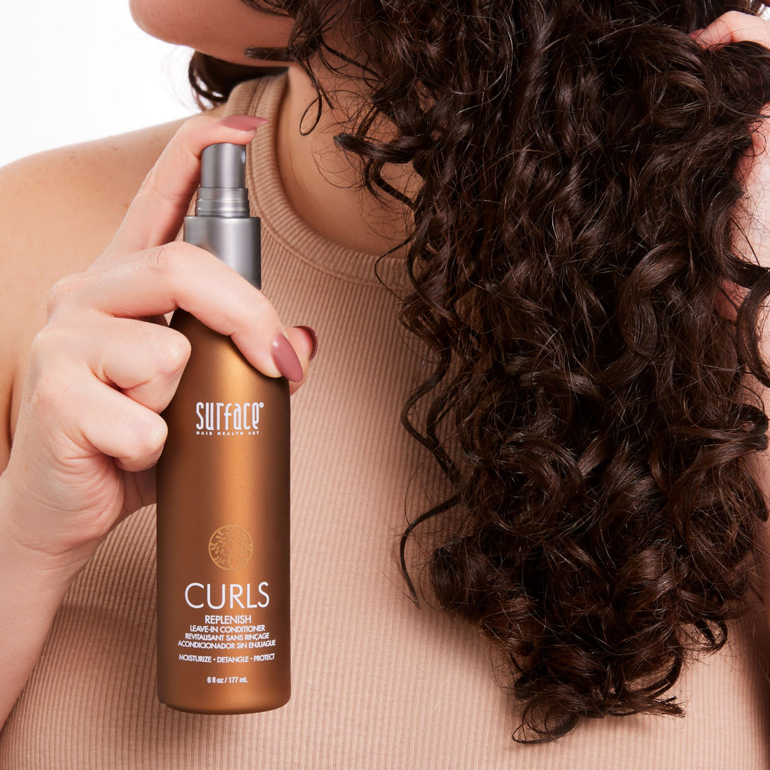 SURFACE Hair Curls Replenish Leave In Conditioner - Sulfate Free and Paraben Free Natural Hair Moisture 6oz