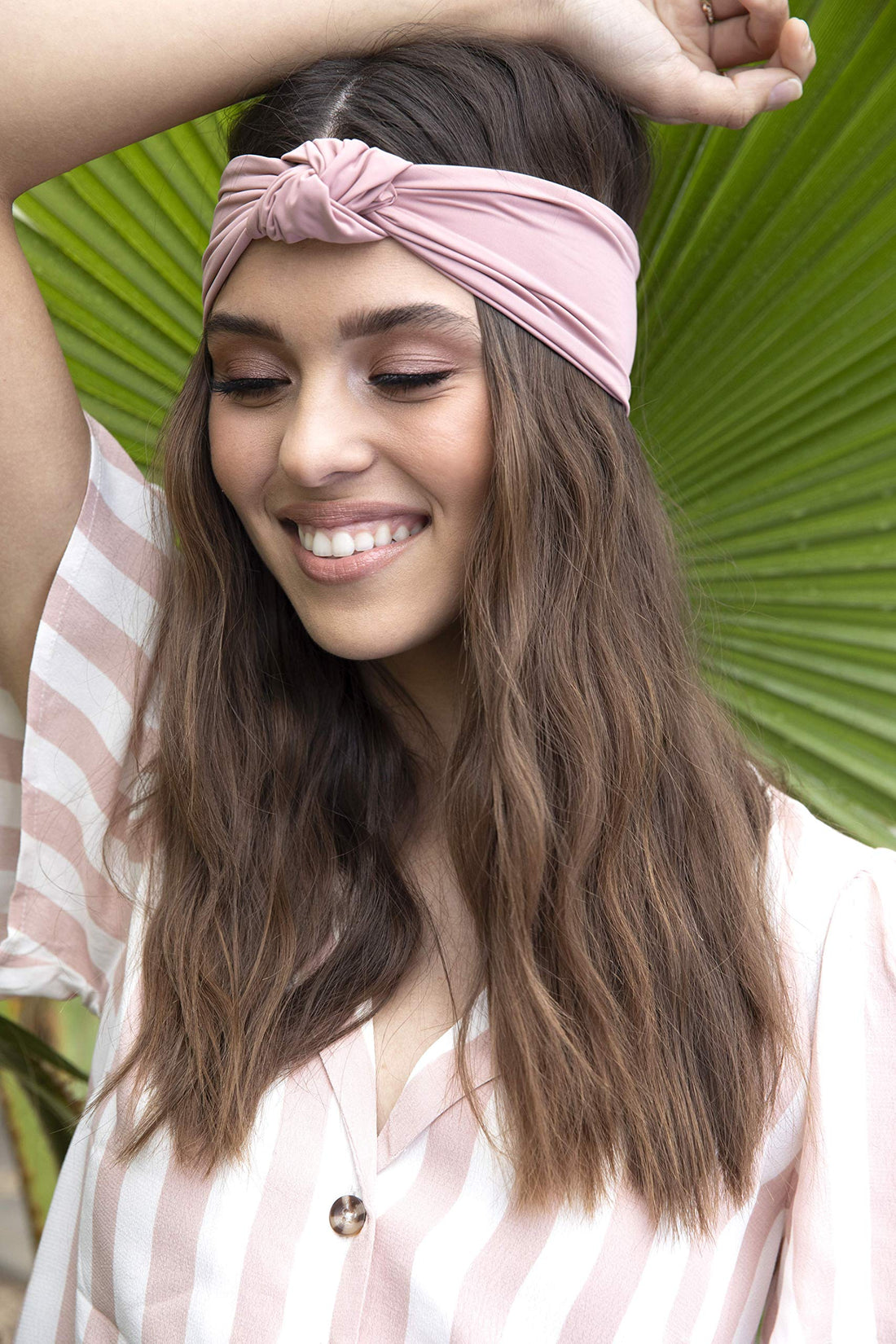 Scünci Soft Knot Headwraps in Neutral Mauve and Dark Grey, 2 Count