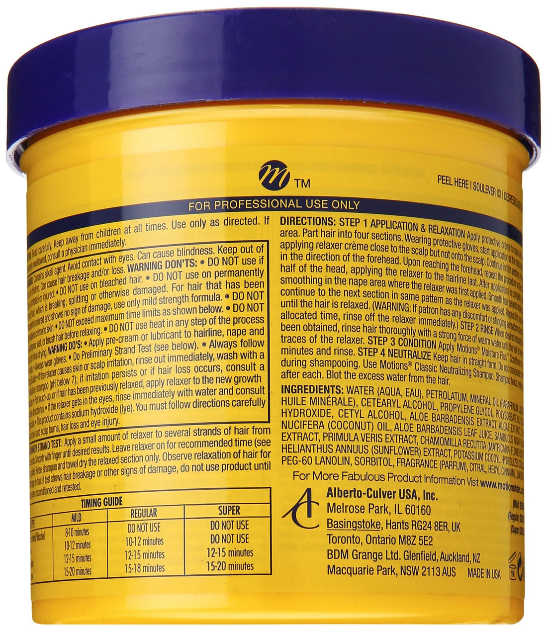 Motions Oil Moisturizer Hair Relaxer, Super, 15 Ounce by Motions