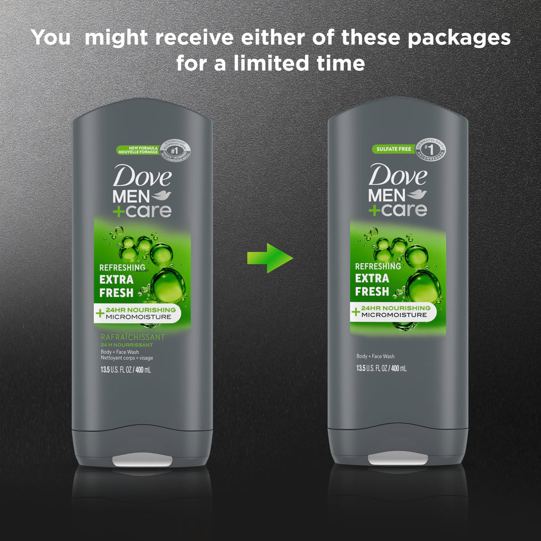 Dove Men+Care Body and Face Wash Refreshing Extra Fresh Body Wash for Men with 24-Hour Nourishing Micromoisture Technology 13.5 oz