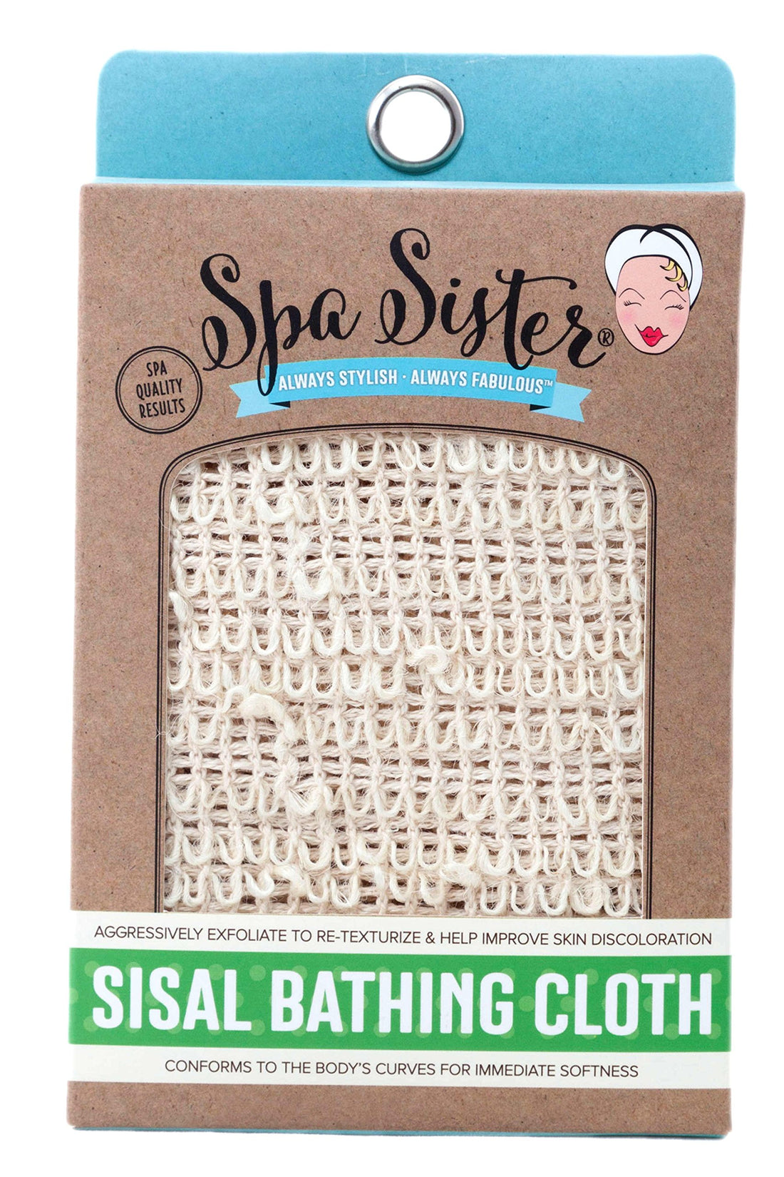 Spa Sister Naturals Sisal Bathing Cloth, 1-pack