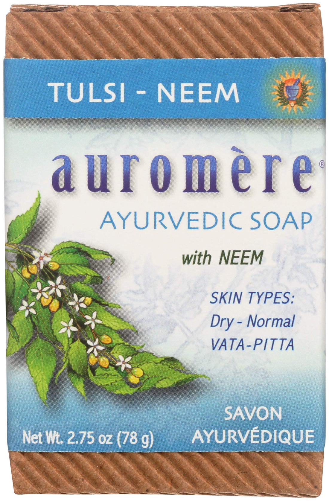 Auromere Ayurvedic Bar Soap Tulsi Neem 2.75 oz ( Multi-Pack)