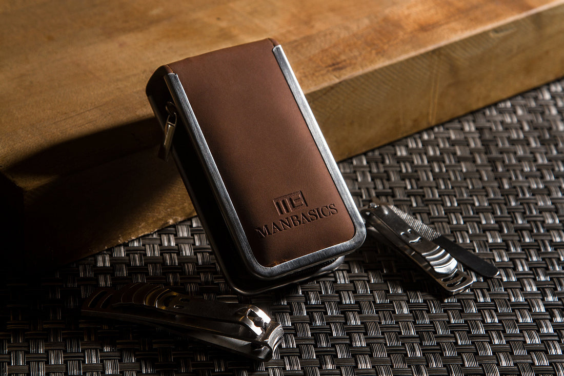 ManBasics Gifts for Him - Nail Clippers for Men - Stainless Steel Mens Nail Grooming Kit - Stocking Stuffers for Men