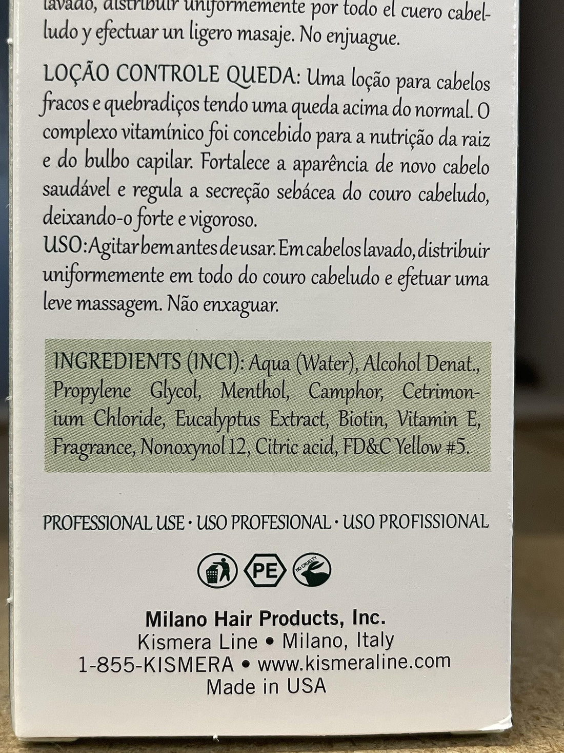 Kismera Line Hair Loss Control Lotion 4oz Set of 2 (w/ Roll-on Body Oil)