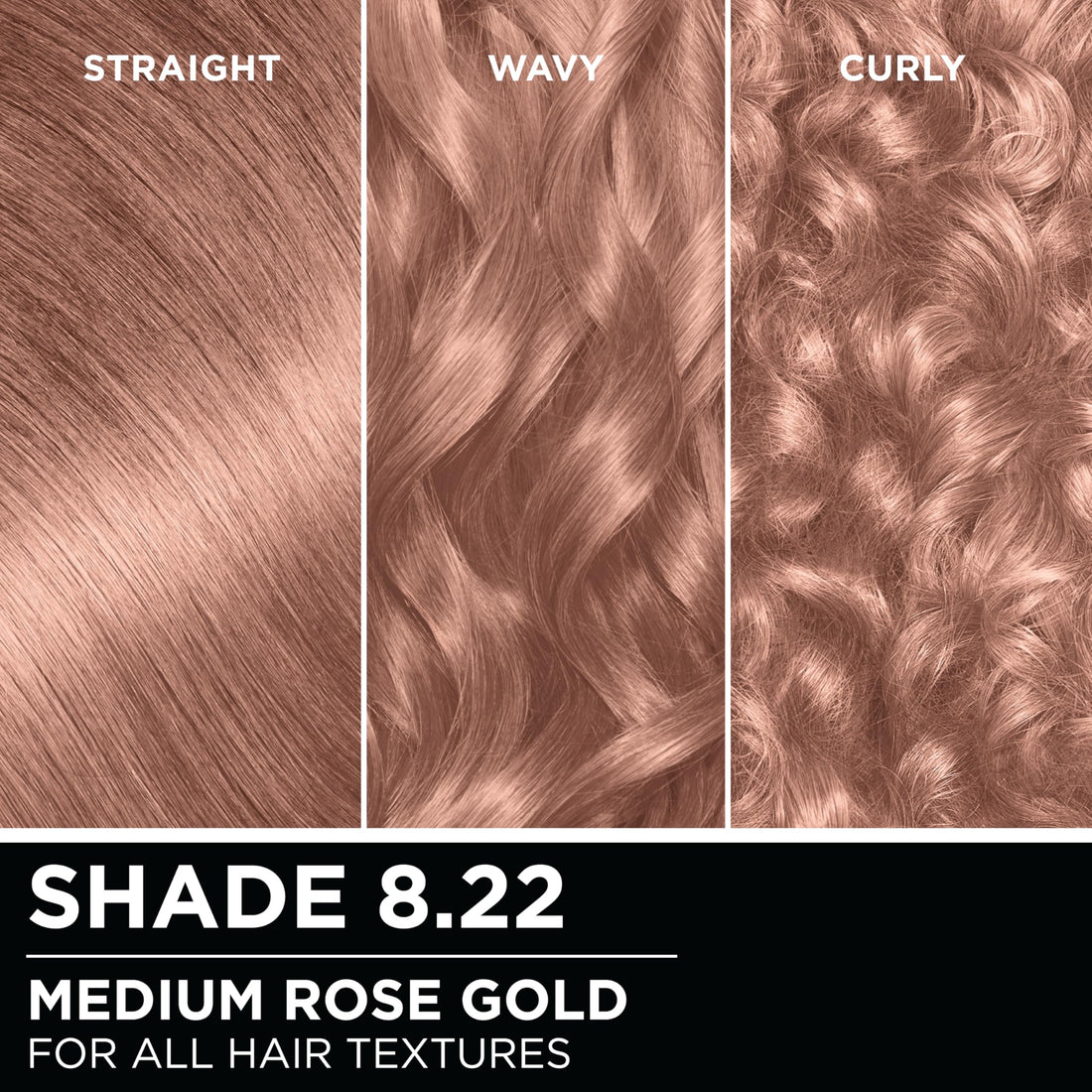 Garnier Hair Color Olia Ammonia-Free Brilliant Color Oil-Rich Permanent Hair Dye, 8.22 Medium Rose Gold, 2 Count (Packaging May Vary)