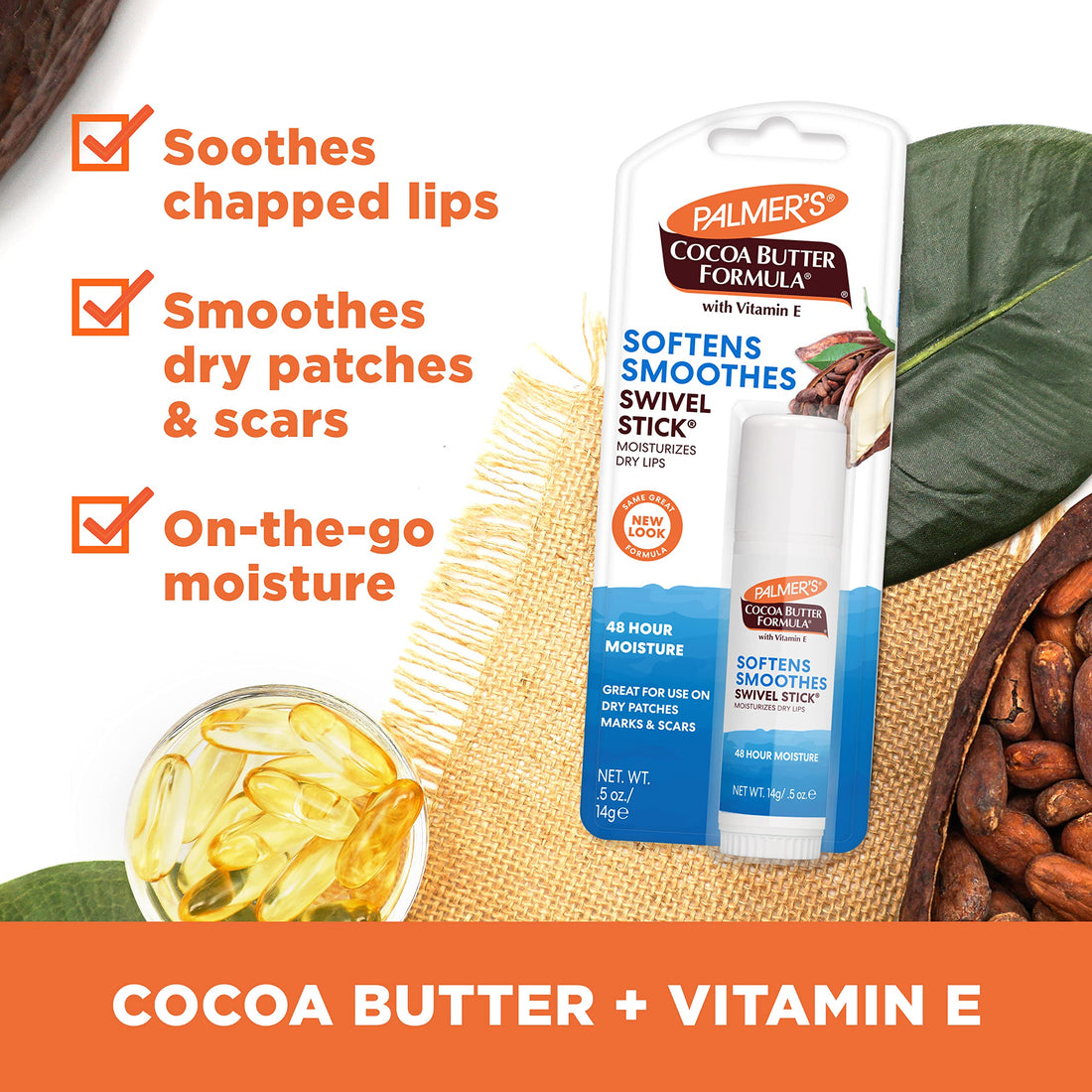 Palmer's Cocoa Butter Formula Moisturizing Swivel Stick with Vitamin E, 1ct
