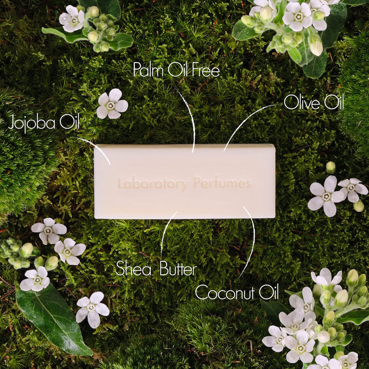 Laboratory Perfumes Amber Soap Bar | Infused with Amber Fragrance | Enriched with Shea Butter & Jojoba Oil | Palm Oil-Free, Plastic-Free & Skin-Kind (150g)