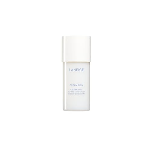 LANEIGE Cream Skin Refillable Toner & Moisturizer Mini with Ceramides and Peptides: Korean Milky Toner, Amino Acid, Nourish, Hydrate, Barrier-Boosting, Visibly Firm 50 ml