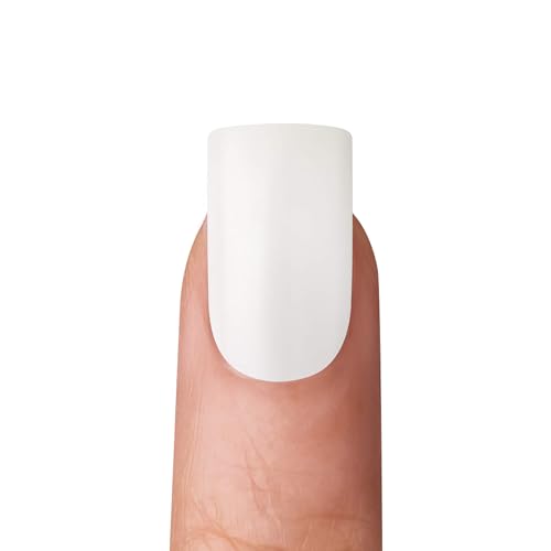KISS Salon Acrylic, Press-On Nails, Nail glue included, 'Euphoria', French, Medium Size, Square Shape, Includes 28 Nails, 2g Glue, 1 Manicure Stick, 1 Mini File