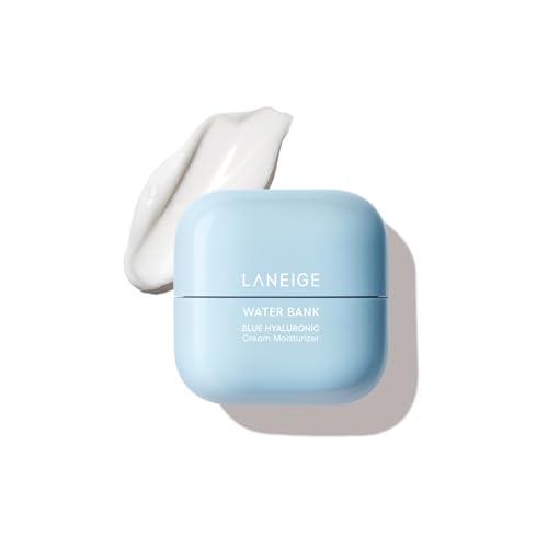 LANEIGE Water Bank Blue Hyaluronic Moisturizer Mini: Barrier-Boosting Hydration, Squalane, Ceramide, Dermatologist-tested
