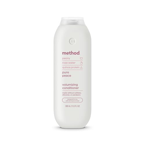 Method Volumizing Conditioner, Pure Peace with Rose, Peony, and Pink Sea Salt Scent Notes, Paraben and Sulfate Free, 13.5 oz (Pack of 1)