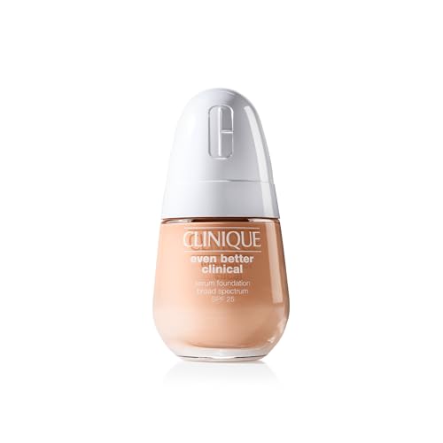Clinique Even Better Clinical Serum Full Coverage Hydrating Foundation Broad Spectrum SPF 25 With Vitamin C, Salicylic Acid + Hyaluronic Acid For Oily Skin Types, Cream Chamois, 1 Fl Oz