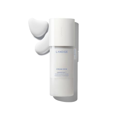 LANEIGE Cream Skin Refillable Toner & Moisturizer with Ceramides and Peptides: Korean Milky Toner, Amino Acid, Nourish, Hydrate, Barrier-Boosting, Visibly Firm 160 ml