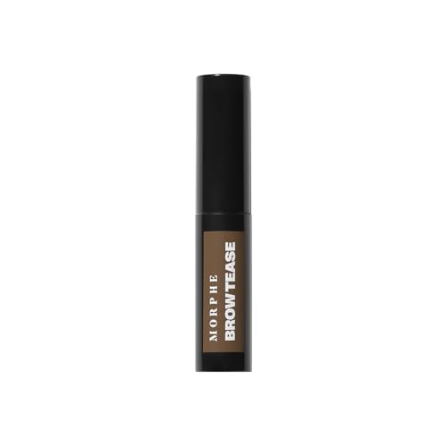 Morphe Brow Tease Eyebrow Gel Mousse - Volumizing Brow Gel to Tint, Thicken & Shape with 100% Natural Bamboo Fibers - Enriched with Conditioning Coffee Seed Oil - Latte (0.16 fl oz)