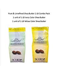Smellgood 2 pack combo 1lb yellow shea butter & 1lb ivory shea butter grade a 100%