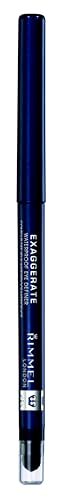 Rimmel London Exaggerate Waterproof Eye Definer Eyeliner, Highly Pigmented, Long-Wearing, Built-In Smudger, 230, Deep Ocean, 0.01oz
