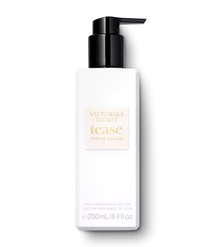 Victoria's Secret Tease Crème Cloud Fragrance Lotion, Notes of Vanilla Meringue, Santal Flower & Sheer Amber, (8.4 oz)