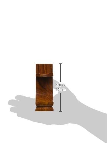 Mission Style Wood Shave Stand for Razor and Brush - Walnut Finish