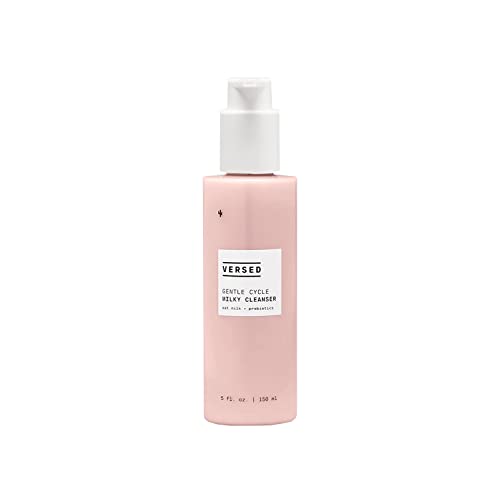 Versed Gentle Cycle Hydrating Milky Cleanser - Lightweight Daily Facial Wash Removes Makeup for Moisturized Skin - Oat Milk and Marula Oil Nourish Dry, Sensitive Skin - Vegan (5 fl oz)